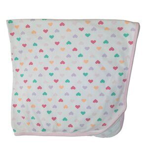 Carter's Child of Mine Hearts Swaddle Receiving Baby Lovey Blanket 27" X 30"